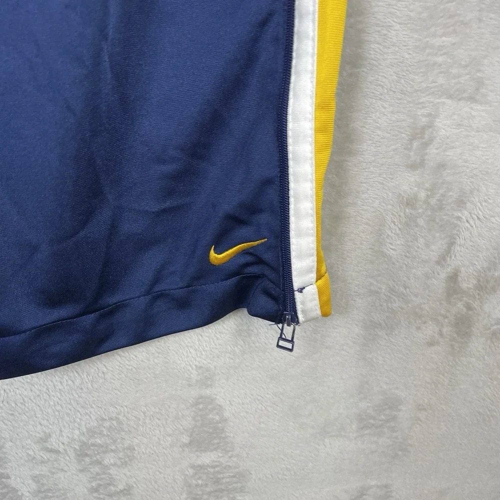 Vtg Y2K Nike Dazzle Track Pants Womens Large Dance Logo Zip Basketball Drawstrin
